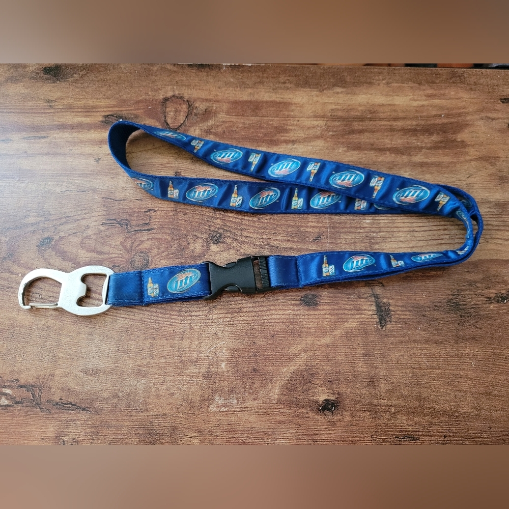 Rare Collectible Miller Lite bottle opener lanyard